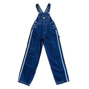 Revolt Y2K Vintage Blue Side Stripe Denim Overalls Size Small